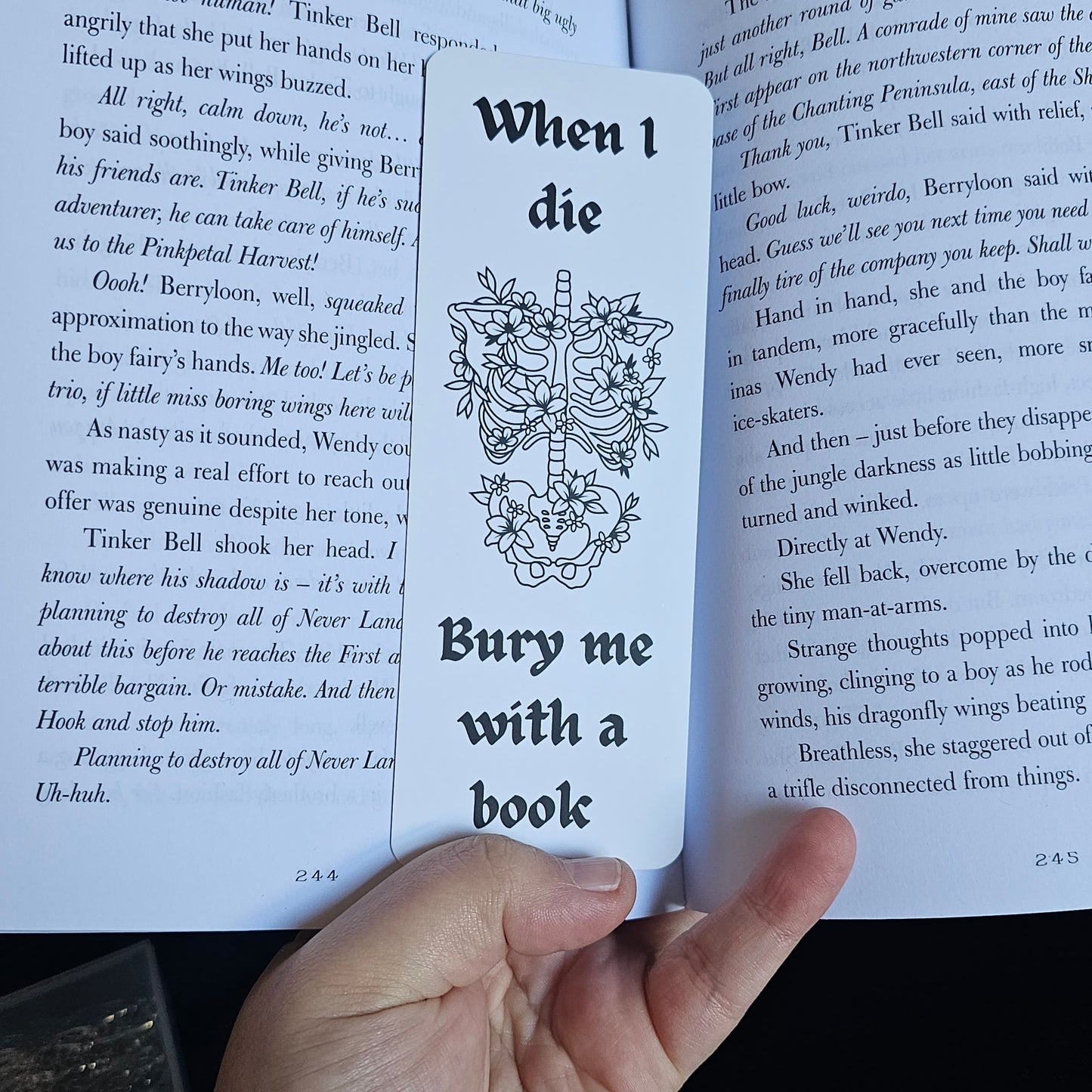 Bury Me with a Book - Bookmark for Dark Literature