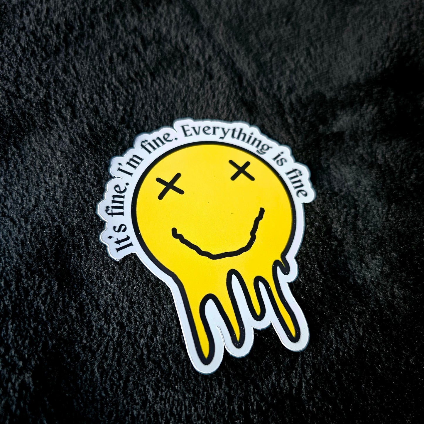 It's All Fine - Waterproof Vinyl Stickers - Durable Decals for Laptops, Skateboards, and Outdoor Gear