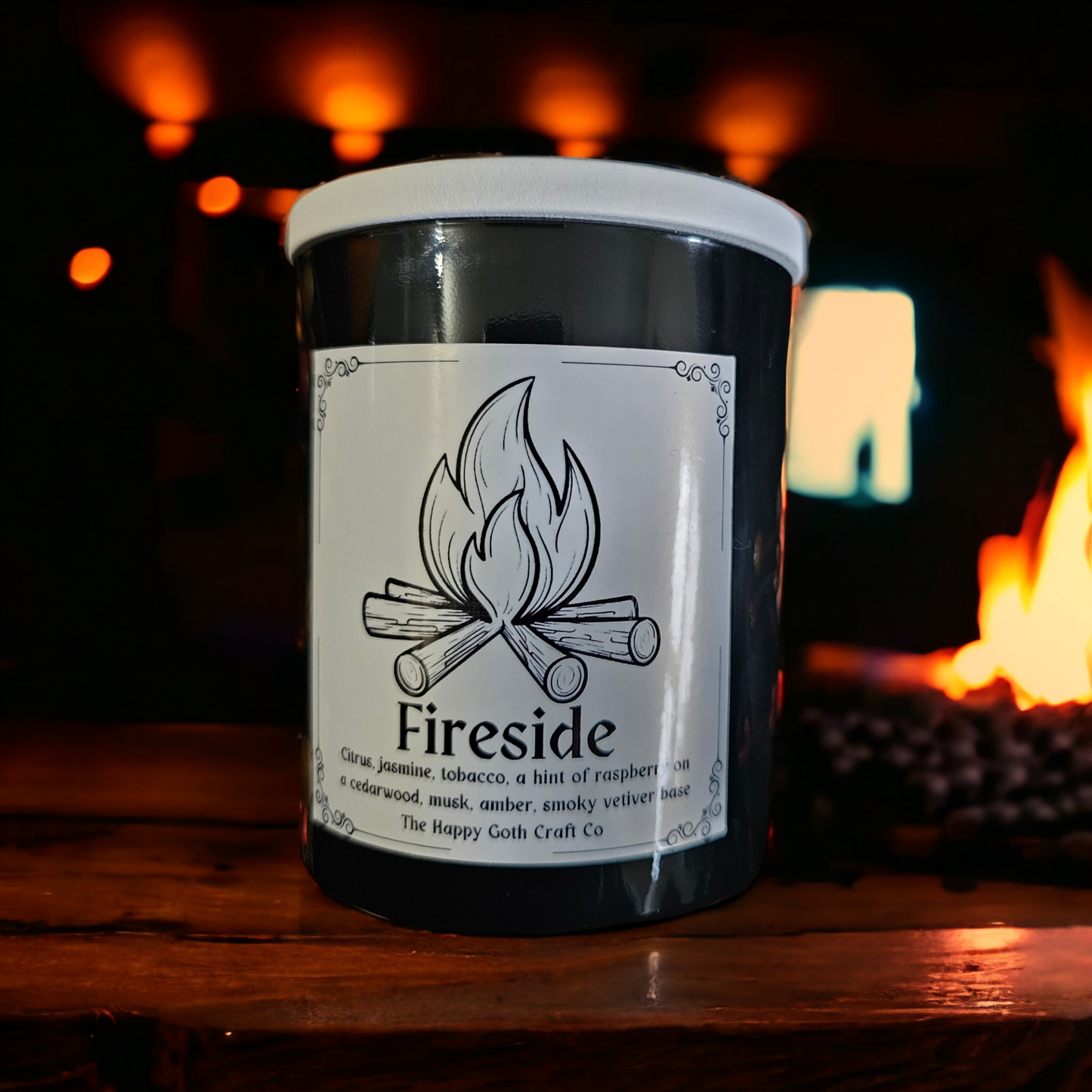 Fireside  - Hand-Poured Soy Wax Candle - Long Lasting Fragrance